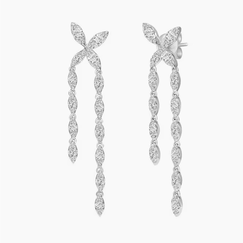 18k White Gold 1.21cttw Diamond Earrings
